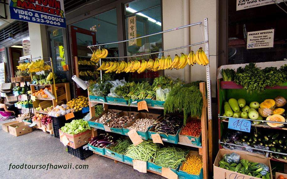 Street Produce  Hawaii Chinatown Food Tour